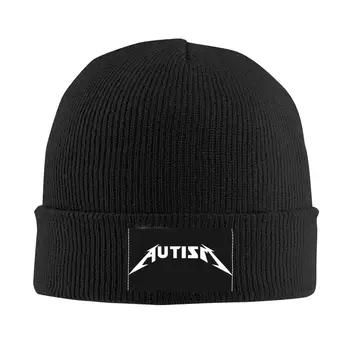 Мем об аутизме, шапка-бини для унисекс, зимние вязаные шапки с уникальным логотипом