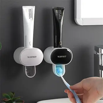 Полностью автоматическая соковыжималка для зубной пасты, Настенный Набор бытовых аксессуаров для ванной комнаты, Туалетный держатель для зубной щетки без перфорации