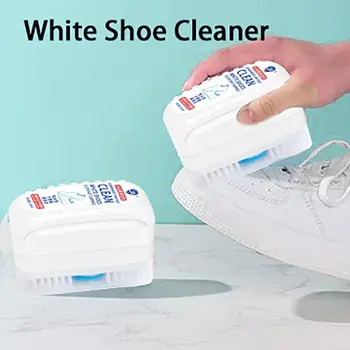 средство для чистки белой обуви объемом 1 шт. 100 мл с губкой для протирания Портативная многоразовая щетка для обуви для ленивых людей Аксессуар для обуви