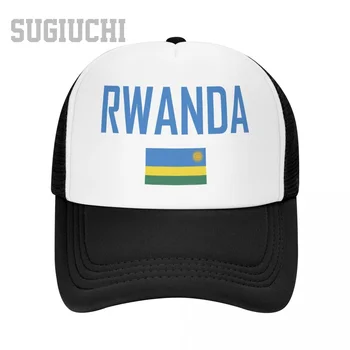 Мужская сетчатая кепка с флагом Руанды и шрифтом Trucker для мужчин и женщин, бейсбольные кепки на открытом воздухе, крутые