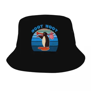 Складные шляпы-ведерки Noot Noot Pingu для женщин и мужчин с принтом Забавного мема 