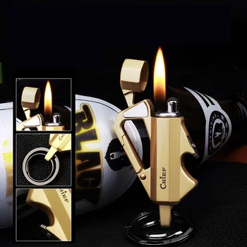 Лидер Керосиновая Зажигалка CF209 Персонализированный Брелок Для Ключей Креативный Открытый Нож Для Переноски Пивных Бутылок Cigarro Electrónico Desechable