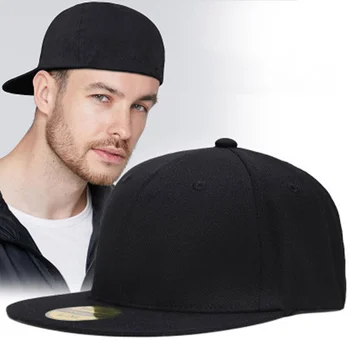 2023 весна и лето новая полностью закрытая шляпа мужская хип-хоп бейсболка в стиле хип-хоп после герметизации шляпа с плоскими полями лысая шляпа 57-60 см