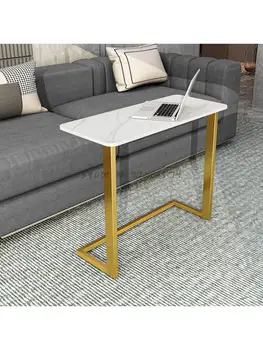 Боковая полка дивана Rock slate, простой боковой шкаф, угловой столик, приставной столик в гостиной, маленький журнальный столик, прикроватный компьютерный столик