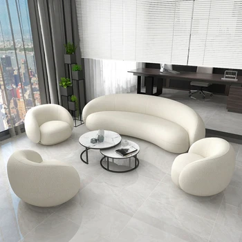 Скандинавская рецепция Простой современный диван для гостиной Маленькая квартира Креативный круглый диван Знаменитостей Divano Home Furniture WK