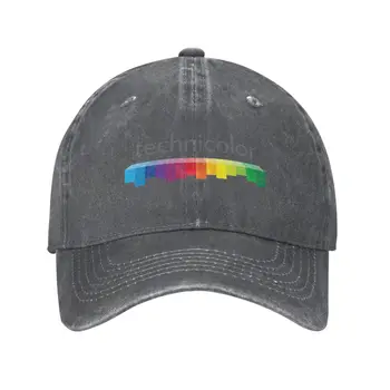 Повседневная джинсовая кепка с графическим принтом с логотипом Technicolor, вязаная шапка, бейсболка