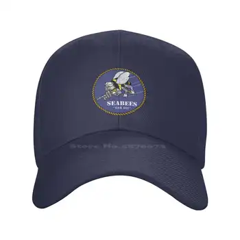 Графическая кепка с логотипом Seabees, высококачественная джинсовая кепка, вязаная шапка, бейсболка
