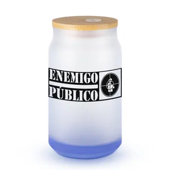 Стакан для пипетки из матового стекла с градиентным эффектом, стеклянный ENEMIGO PUBLICO Public Enemy T, забавная графическая бутылка для смешных шуток, пивные кружки деревянные