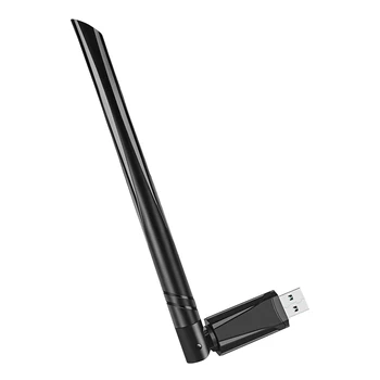 650 Мбит/с USB WiFi адаптер приемник Внешняя антенна двухдиапазонный приемник сетевой карты 2,4 ГГц 5 ГГц Подключи и играй для настольного ноутбука
