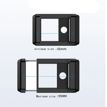 Регулируемый объектив с выдвижным зажимом 66-95 мм, используемый для съемки в реальном времени на большинстве смартфонов