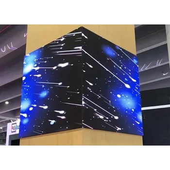 Наружный светодиодный дисплей 3d-рекламного щита, угол здания 90 градусов, настенный рекламный экран, вывеска, знаки для торгового центра