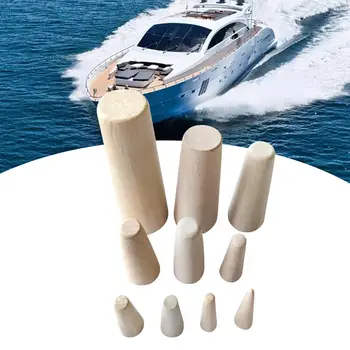 10шт аварийных деревянных пробок для лодок, которые предотвращают аварийные утечки, Различные мягкие конические деревянные заглушки для труб морских лодок