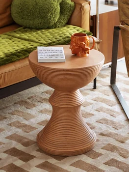Креативный чайный столик, Приставной столик для дивана, Арт-современная гостиная, Глиняный столик из оксида магния, Журнальный столик, Мебель для круглого углового стола