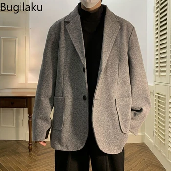 Костюм Bugilaku, мужское официальное пальто, весенне-осенний модный повседневный костюм, красивый хулиган