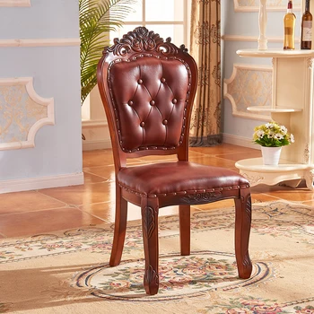 Эргономичное кресло для отдыха Ресторанное Деревянное Минималистичное Обеденное кресло Офисные кожаные предметы домашнего обихода в скандинавском стиле