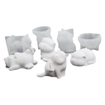 3D формы для кошек из смолы, форма для литья смолы, Прозрачная эпоксидно-силиконовая форма для поделок из смолы своими руками