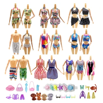 1 комплект смешанных кукольных купальников, купальники Бикини, купальники, пляжная одежда для купания, аксессуары для кукольных игрушек