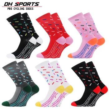 Размер 39-46 Велосипедные носки, велосипедные спортивные носки, мужские женские носки для бега на открытом воздухе, носки для скейтборда, дышащие износостойкие QTW004