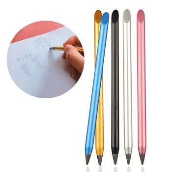 2шт Вечный карандаш из сплава, высококачественный стираемый многоцветный бесконечный карандаш, многоразовый рисунок вечным пером