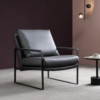 Кресло с подушкой для отдыха из натуральной кожи для гостиной, уникальное кресло для ленивого макияжа, Дизайнерский трон для чтения, Woonkamer Stoelen Decor