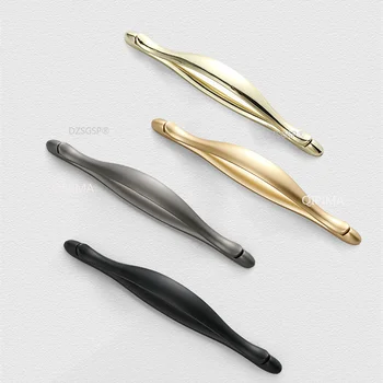 Новая китайская простая твердая креативная дверная ручка из цинкового сплава, высококачественная Современная Черная ручка для шкафа, ручка для ящика, ручка для шкафа